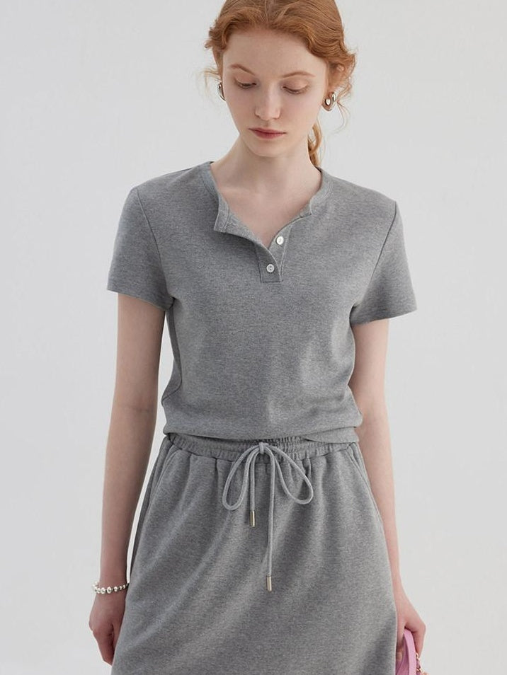 fano 96 Percent Cotton Soft Crop Top Mini Skirt Young Women Matching Top & Skirt Sets