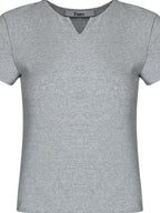 fano Moisture Wicking Slim Fit Korean Commuter Crew Neck Tee Basic Crop Tops