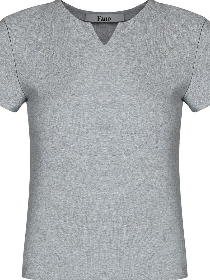 fano Moisture Wicking Slim Fit Korean Commuter Crew Neck Tee Basic Crop Tops