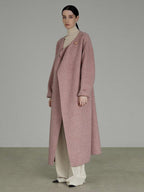 unspoken Pure 100 Wool Pockets Longline Straight Minimalist Commuter Women Wool Coats