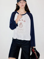 fano Moisture Wicking Cross Print Korean Loose Raglan Lyocell Long Sleeve T-Shirts