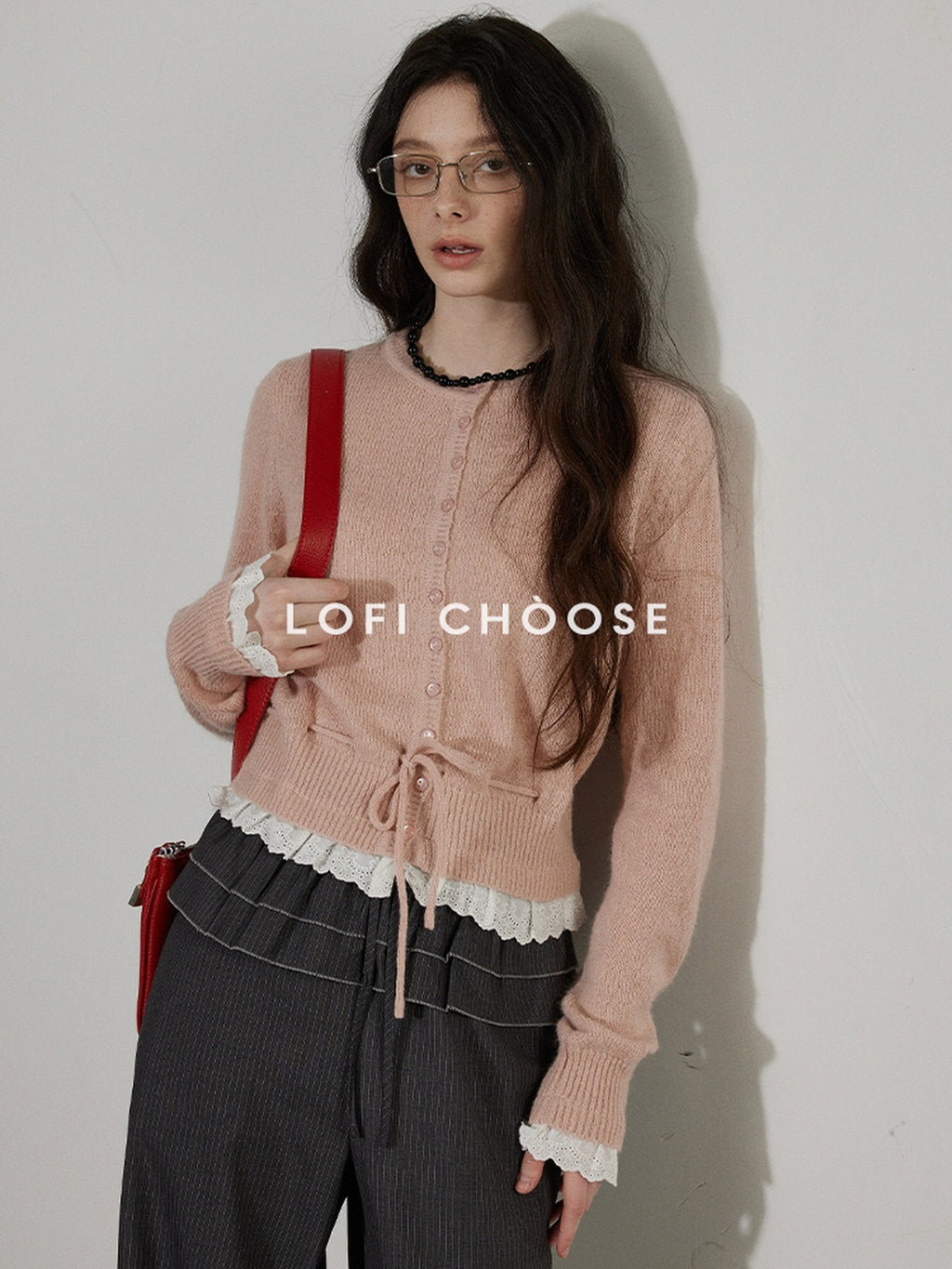 Lofi choose Cozy Button Front Relaxed Fit Workwear Women Knit Long Sleeve Cardigans