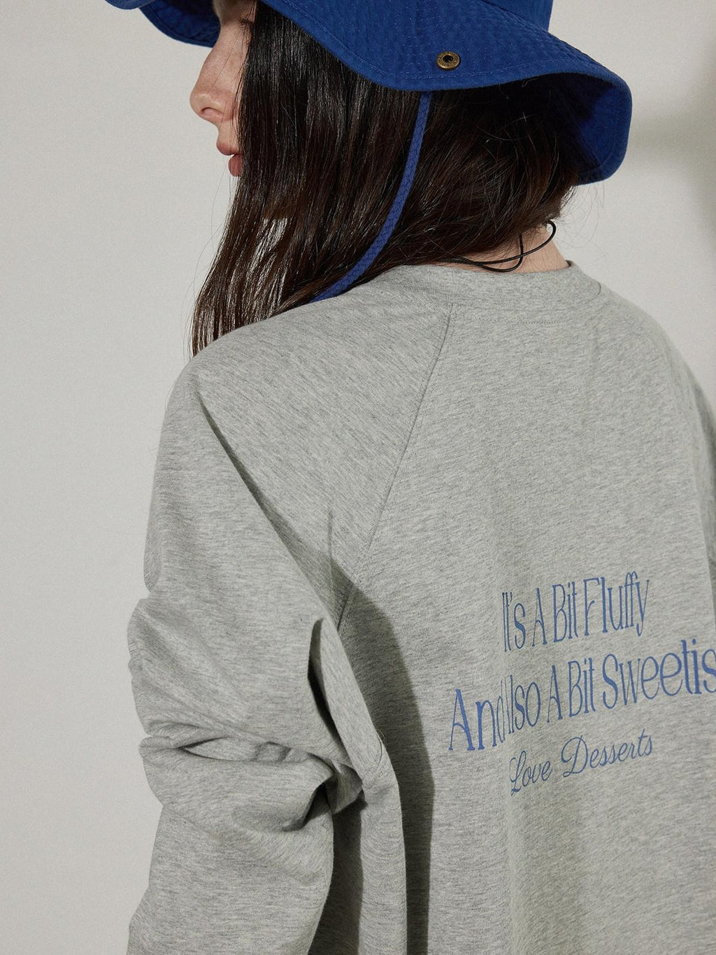 Lofi choose Soft 100 Percent Cotton Relaxed Raglan Lettered Print Women Long Sleeve T-Shirts