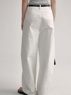 fano High Waist Sculpted Minimal Office Women Curved Pockets Rayon Wide Leg Pants