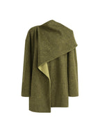unspoken Asymmetrical Lambswool Blend Oversized Minimal Commuter Tailored Wool Coats
