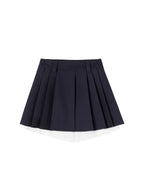 ikyou Shape Retention Patchwork A Line Lined Side Zip Casual Women Mini Skirts