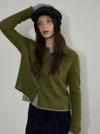 Lofi choose Soft Relaxed Casual Buttoned Round Neck Long Sleeve For Women Cardigans