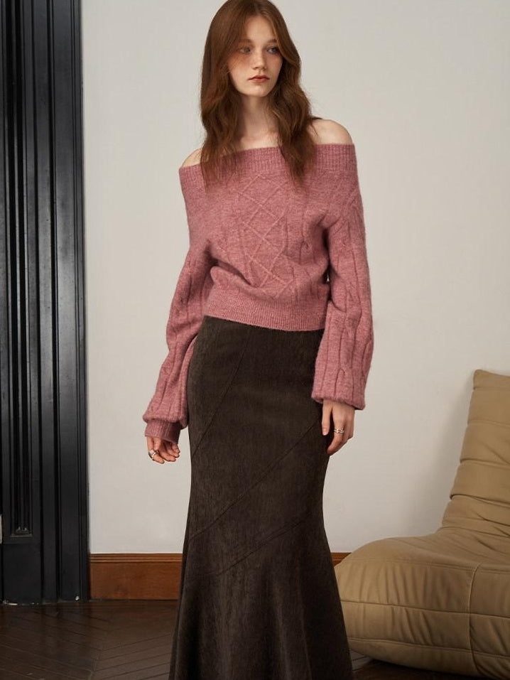 someonesometimes Stretch Mid Rise Slim Mermaid Hem Workwear Solid Polyester Women Midi Skirts