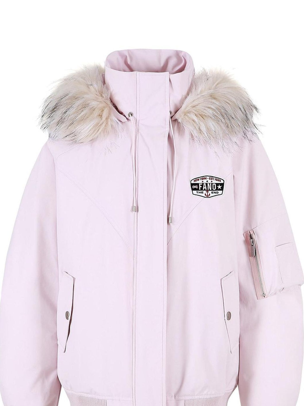fano White Duck 90 Percent Down Removable Hood Casual Regular Women Pink Down Jackets