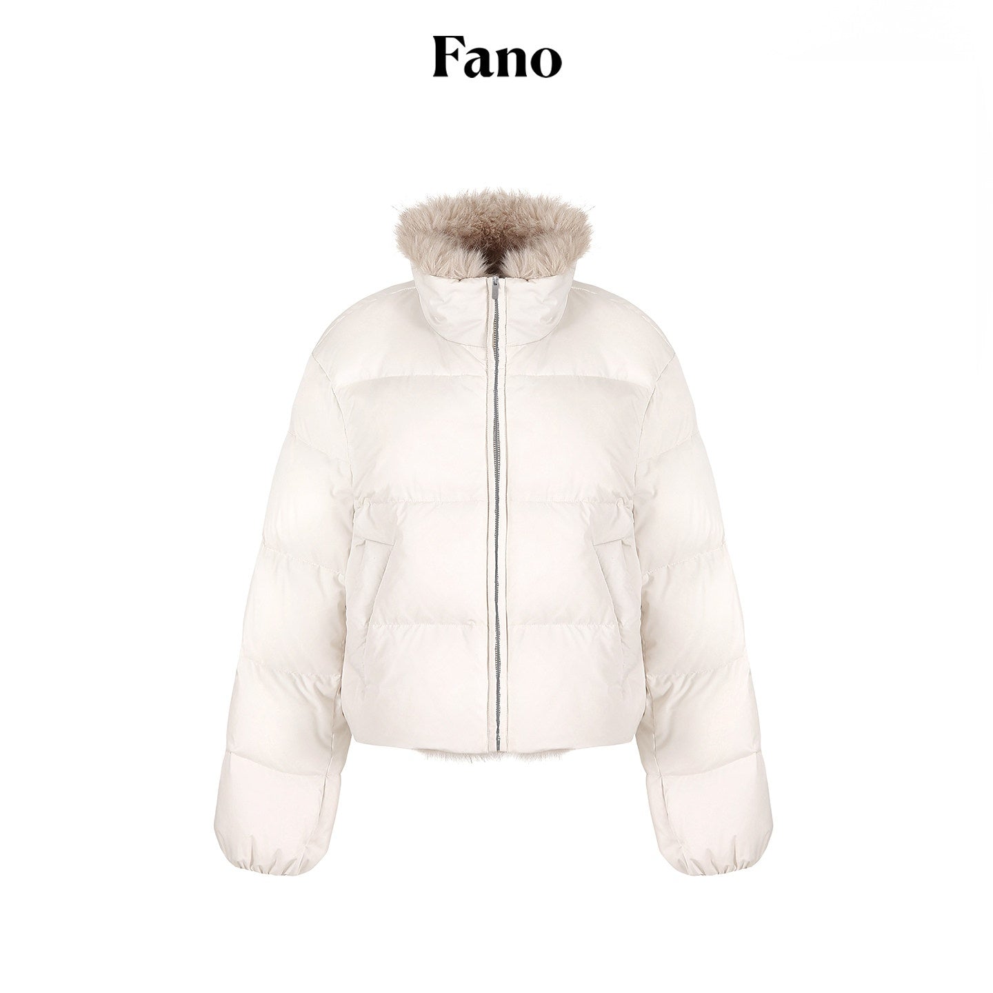 fano_90_Percent_White_Duck_Down_Warm_Short_Stand_Collar_Plaid_Women_Down_Jackets_MISSTT
