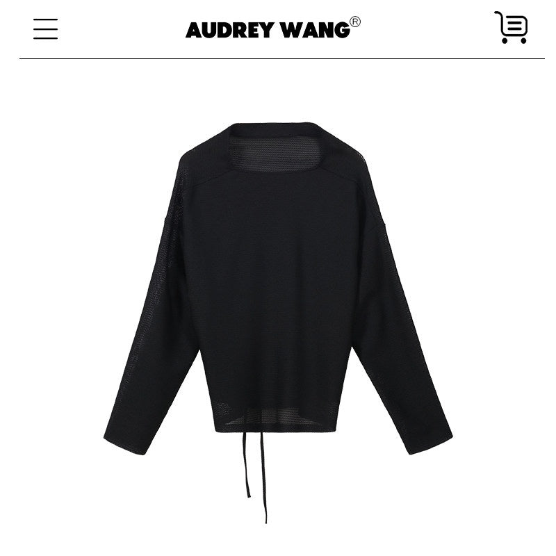 audreyyang_Soft_Viscose_Blend_Non_Deforming_Loose_Fit_Patchwork_Women_Top_&_Pants_Sets_MISSTT