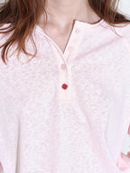 fano Sweat Wicking Breathable V-neck Loose Cotton Blend Women Long Sleeve T-Shirts