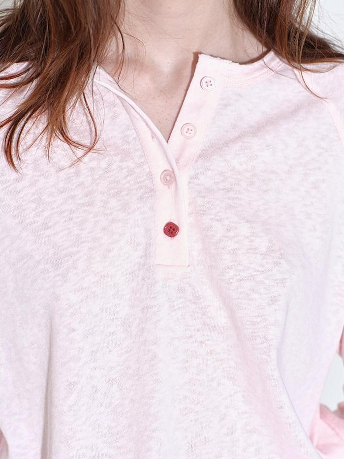 fano Sweat Wicking Breathable V-neck Loose Cotton Blend Women Long Sleeve T-Shirts