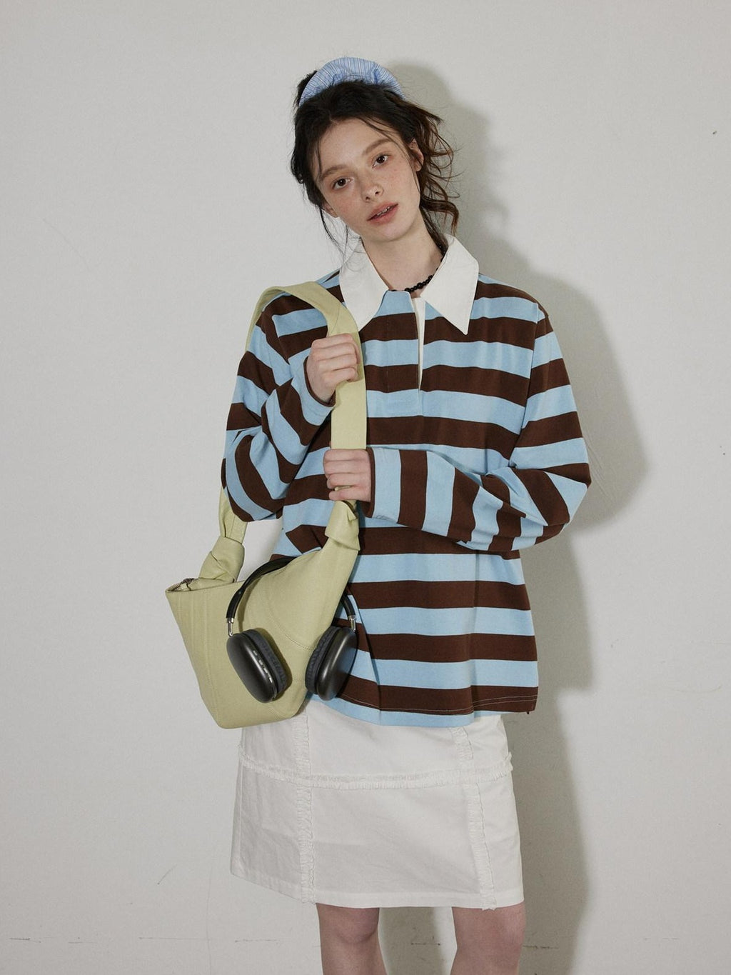 Lofi choose High Waist Loose Fit Office Ready Young Women Purple Blue White Midi Skirts