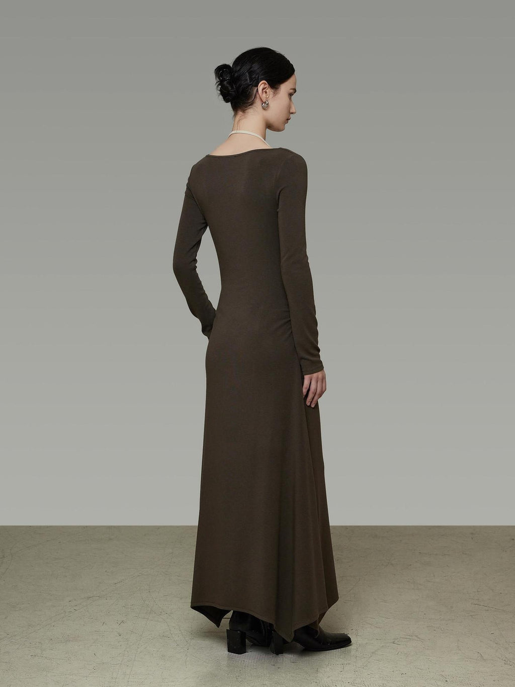 unspoken Breathable Viscose Halter High Waist A Line Knit Office Women Maxi Dresses