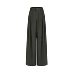 unspoken_Breathable_Dark_Green_Loose_Lapel_Blazer_High_Waist_Casual_Top_&_Skirt_Sets_MISSTT