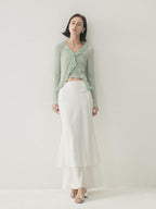 someone sometimes Soft Modal Tencel Minimal Office Double Fishtail Low Waist Women Maxi Skirts
