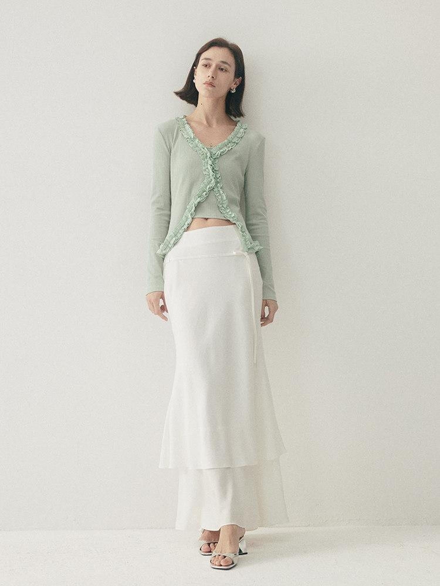 someone sometimes Soft Modal Tencel Minimal Office Double Fishtail Low Waist Women Maxi Skirts