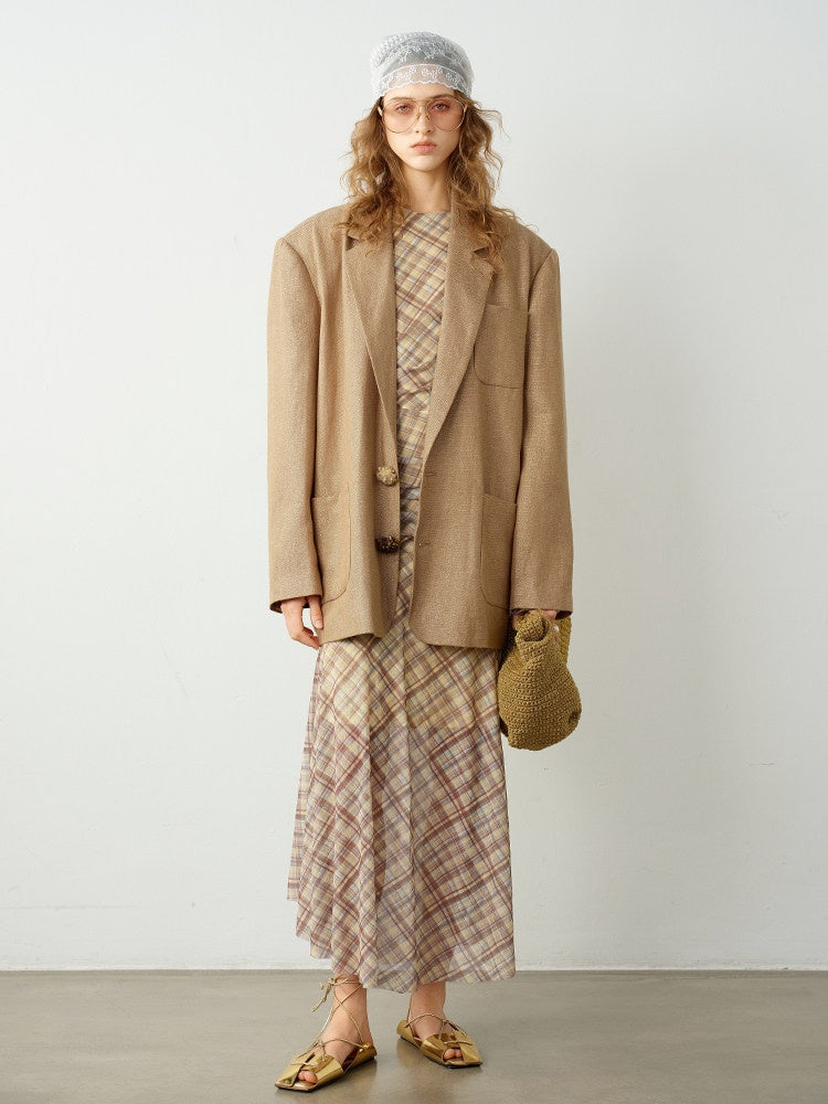 audreyyang_Breathable_Pure_Linen_Dot_Loose_Fit_Notched_Lapel_Women_Workwear_Gold_Blazers_MISSTT