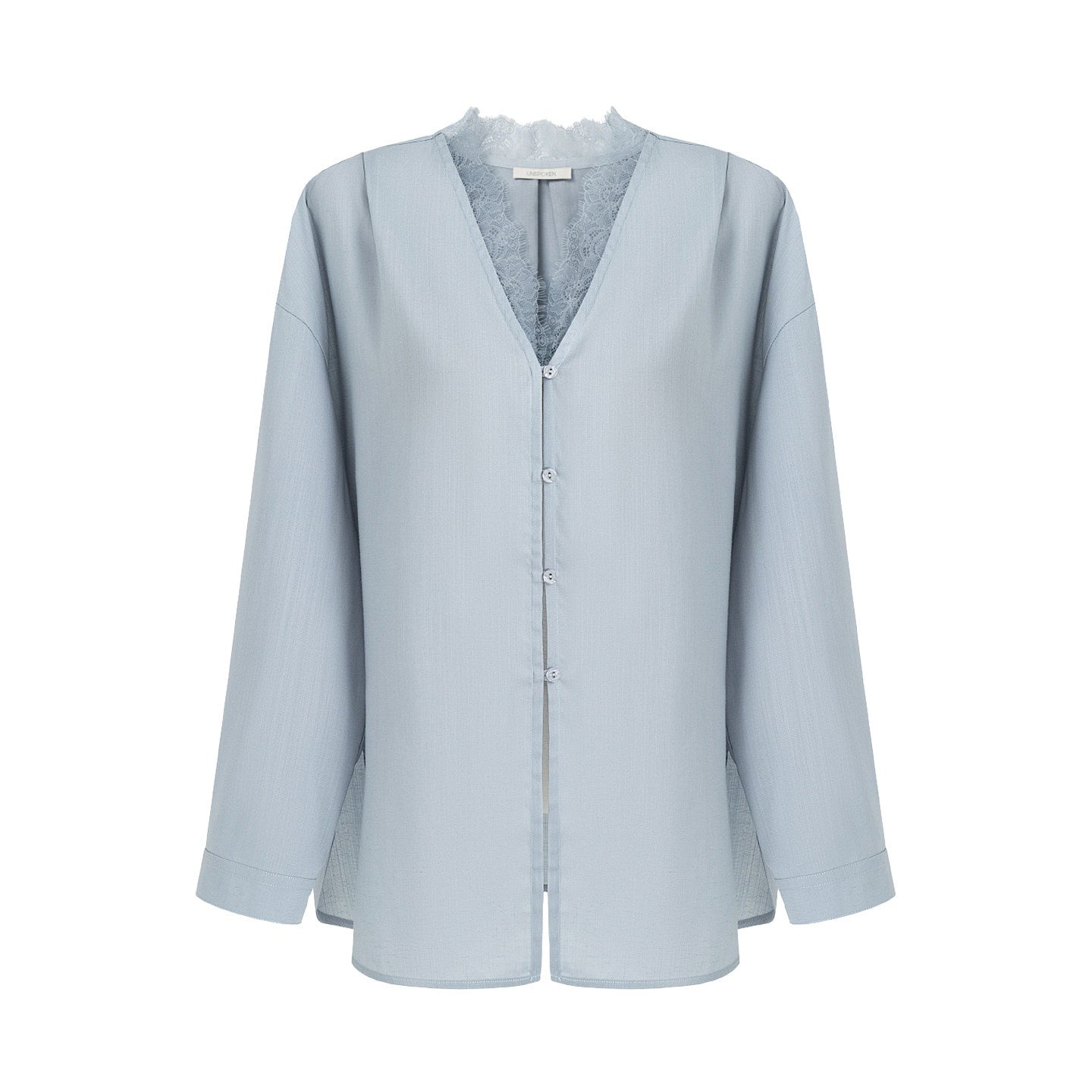 unspoken_Breathable_Lace_V-neck_Loose_Fit_Office_Women_Button_Long_Sleeve_Blouses_MISSTT