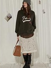 Lofi choose 100 Percent Cotton Loose Fit Henley Neck Workwear Long Sleeve Sweatshirt