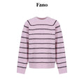 fano_Soft_Wool_Blend_Striped_Cardigan_Loose_Fit_Commuter_Women_Pink_Knitted_Sweaters_MISSTT