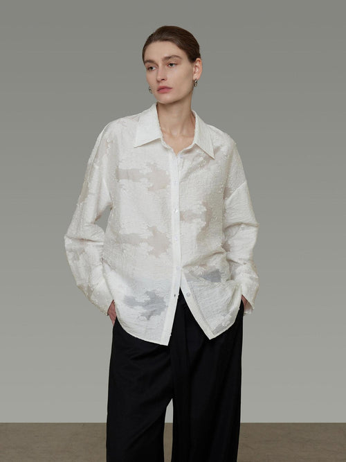 unspoken Breathable Lyocell Loose Fit Button Cardigan Women Work White Long Sleeve Shirts