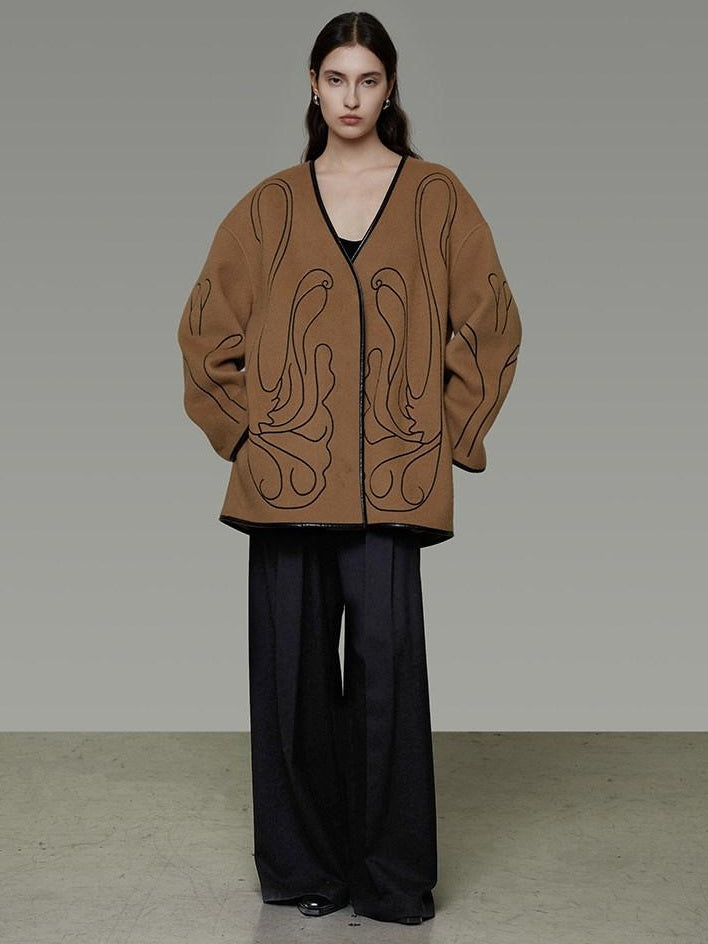 unspoken 100 Percent Lambswool Relaxed Fit Minimalist Commuter Women Camel Wool Coats