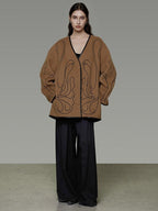 unspoken 100 Percent Lambswool Relaxed Fit Minimalist Commuter Women Camel Wool Coats