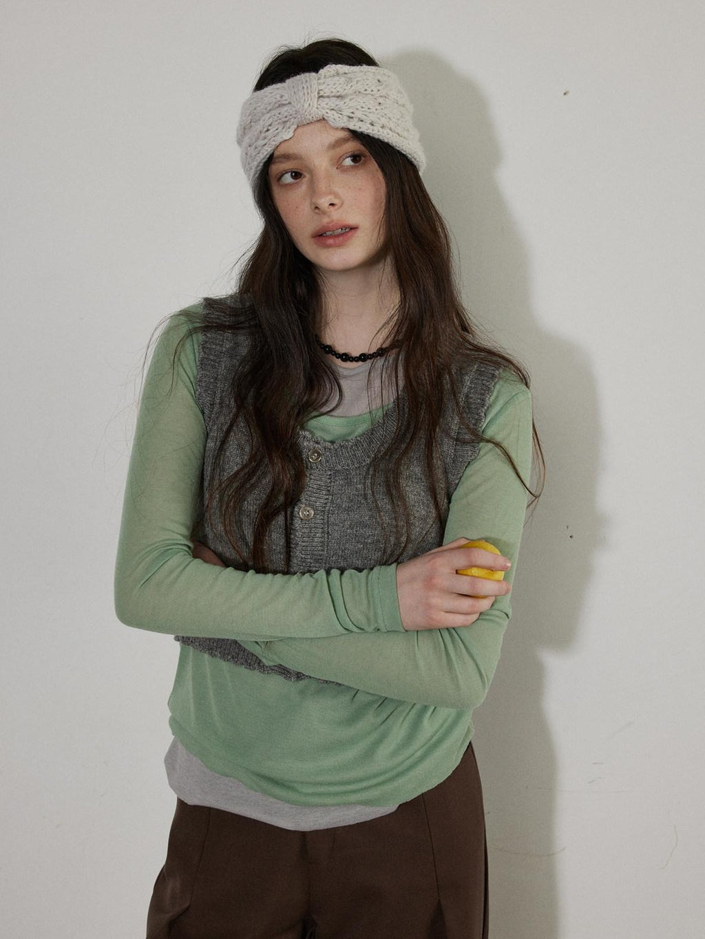 Lofi choose Breathable Oversized Commuter Office Top Green Brown Long Sleeve T-Shirts