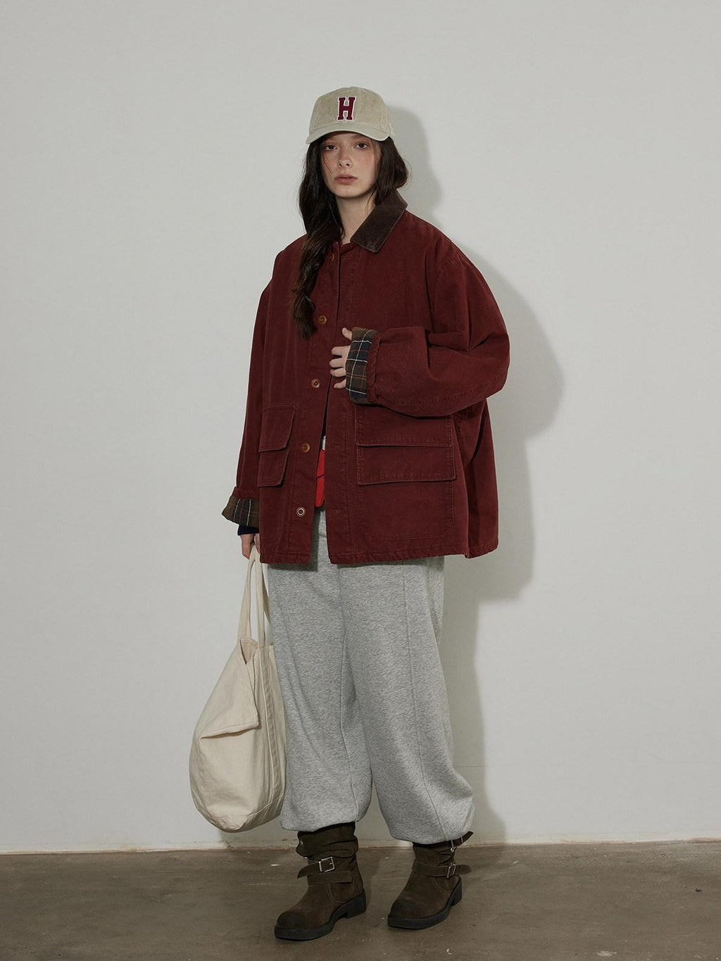 Lofi choose High Waist Casual Loose Straight Leg Women Navy Wide Leg Pants