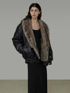 unspoken Insulated Oversized Pocket Minimalist Commuter Women Black Short Coat