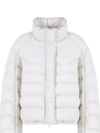 fano 90 Percent White Duck Down Warm Stand Collar Zipper Women Gray Down Jackets