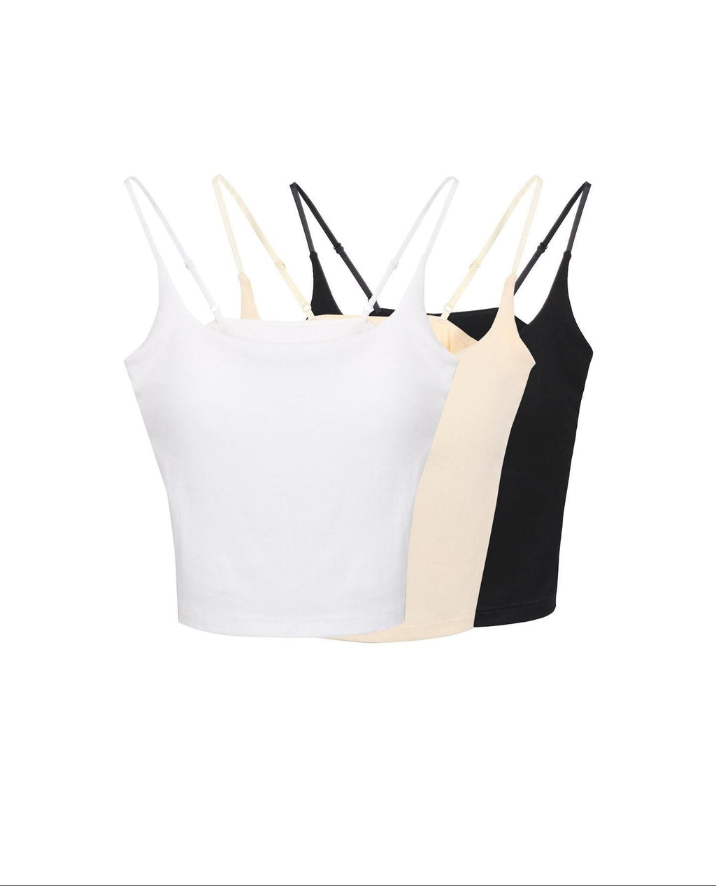 audreyyang Slim U Neck Built In Padding Polyester Blend One Size Versatile Women Camisoles