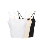 audreyyang Slim U Neck Built In Padding Polyester Blend One Size Versatile Women Camisoles