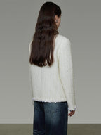 unspoken Wool Blend Minimal Commuter Relaxed Fit 3D Tailored Cropped Jackets