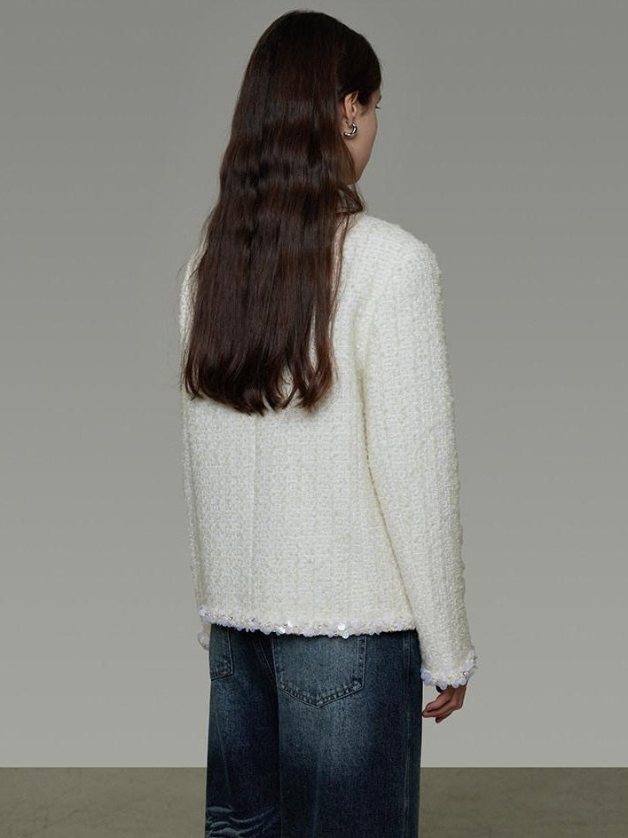 unspoken Wool Blend Minimal Commuter Relaxed Fit 3D Tailored Cropped Jackets