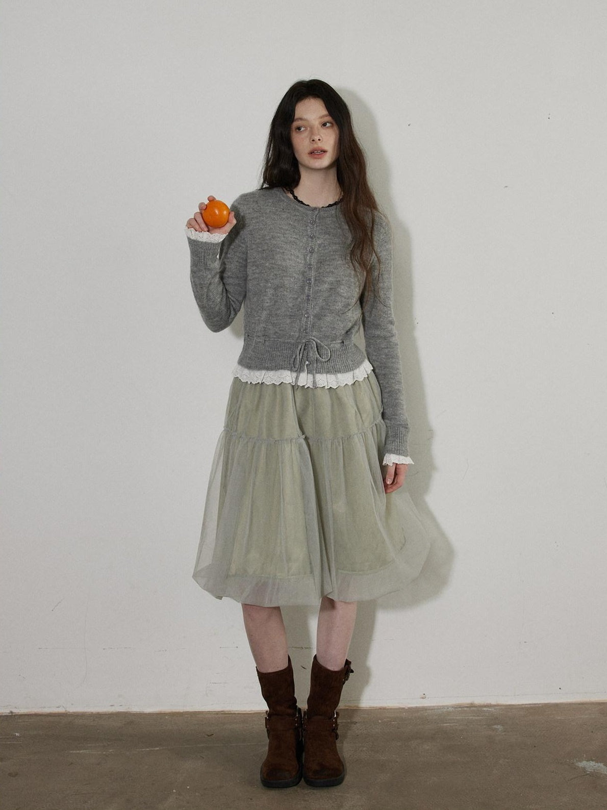 Lofi choose Cozy Button Front Relaxed Fit Workwear Women Knit Long Sleeve Cardigans