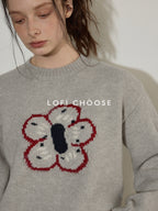 Lofi_choose_Embroidered_Floral_Commuter_Loose_Fit_Women_Acrylic_Blend_Crewneck_Sweaters_MISSTT