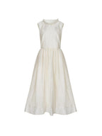 unspoken Polyester Blend A Line Fitted Waist Round Neck Sleeveless Casual Maxi Dresses