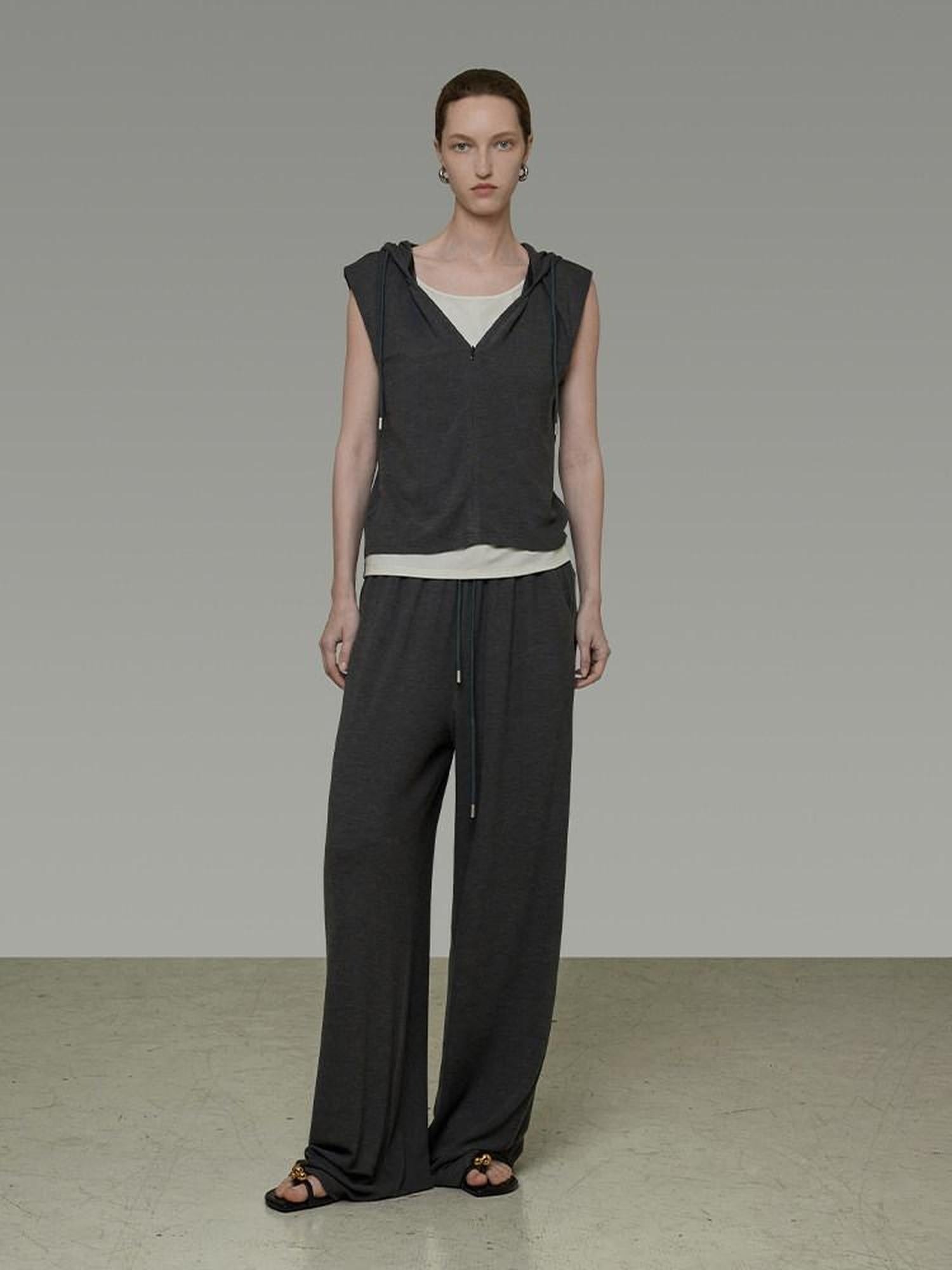 unspoken Soft Viscose Short Sleeve Hooded Casual Long Pants Top & Pants Sets