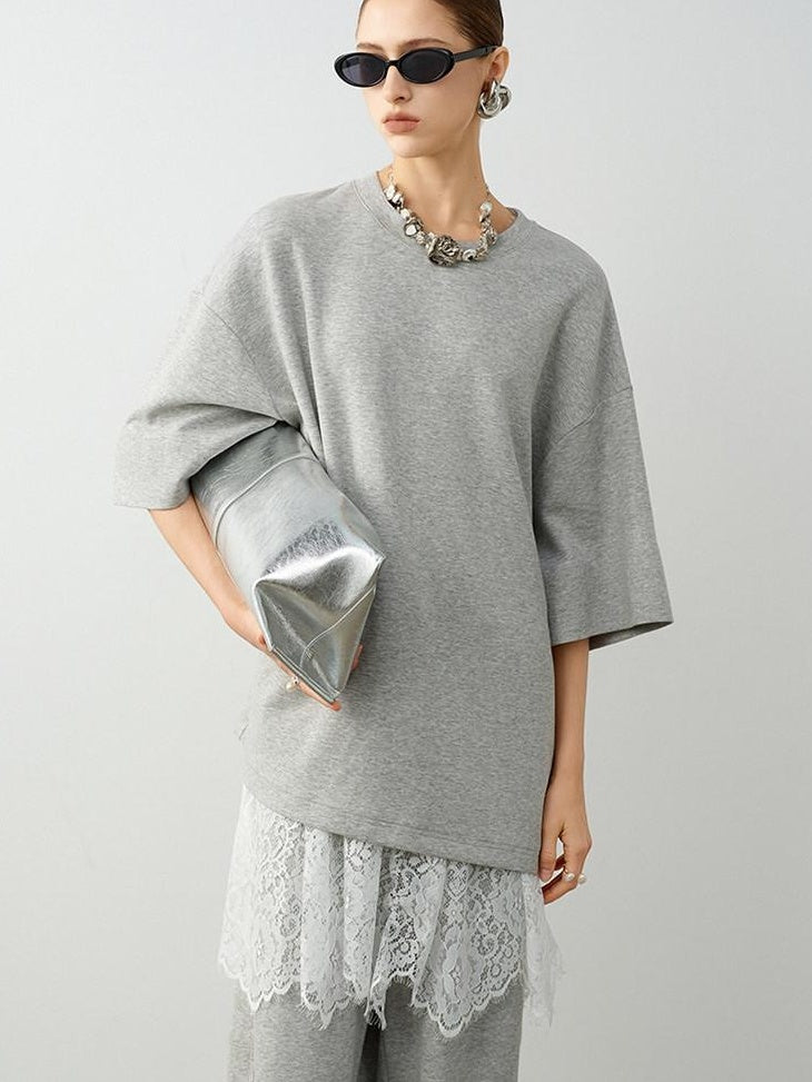audreyyang Breathable Cotton Blend Minimalist Commuter Loose Fit Women Wide Leg Pants
