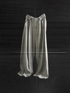 unspoken Sexy High Waist Striped Drawstring Straight Hem Office Breathable Wide Leg Pants