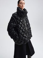 audreyyang 90 Percent Duck Down Thick Warm Casual Diamond Quilted Women Zipper Down Jackets