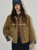 Lofi_choose_Plaid_Zip_Front_Loose_Fit_Commuter_Long_Sleeve_Women_Sand_Khaki_Cropped_Jackets_MISSTT