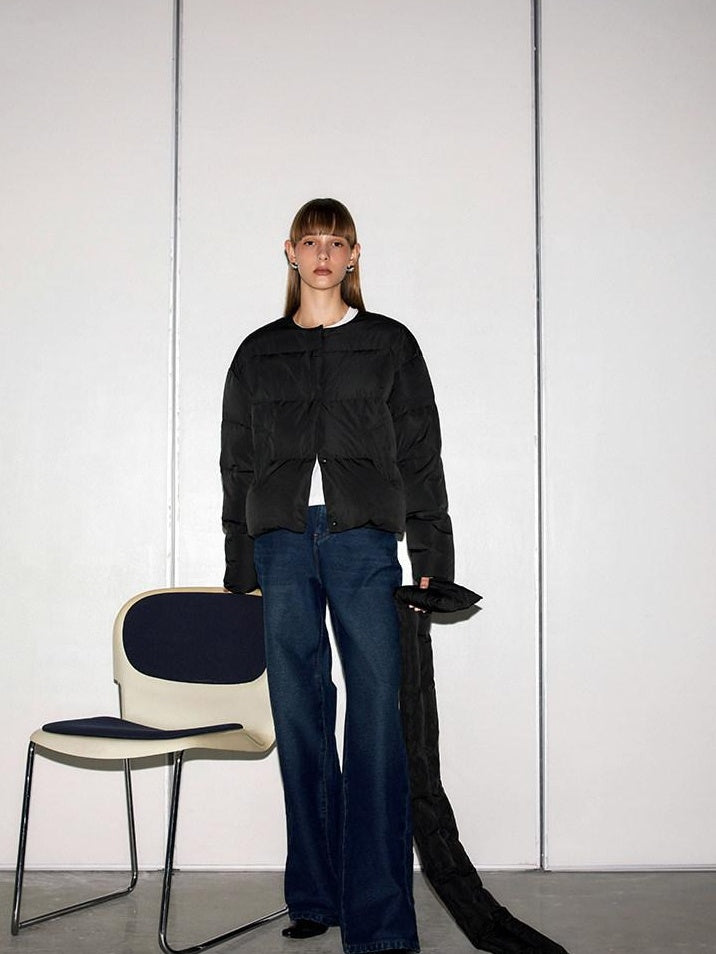 someone sometimes Vintage Blue Natural Waist Relaxed Fit Casual Polyester Wide Leg Jeans