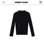 audreyyang_Cozy_100%_Wool_Slim_Fit_Round_Neck_Pullover_Women_Knitwear_Tops_Sweaters_MISSTT