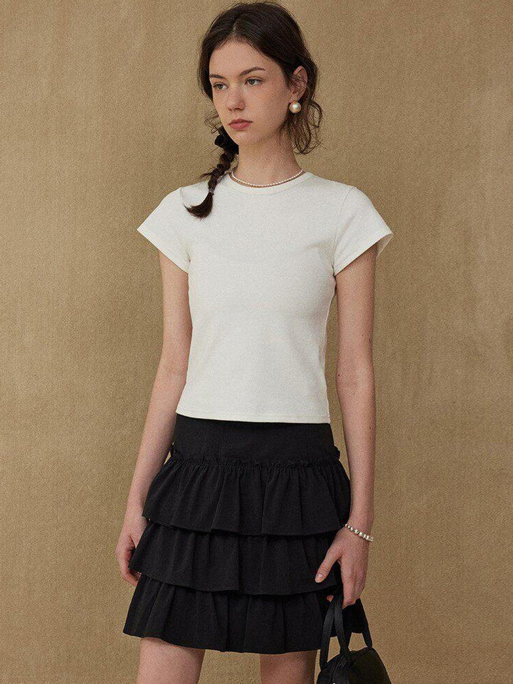 fano Stretch Cotton Commuter Straight Fit Women Crewneck Short Sleeve T-Shirts
