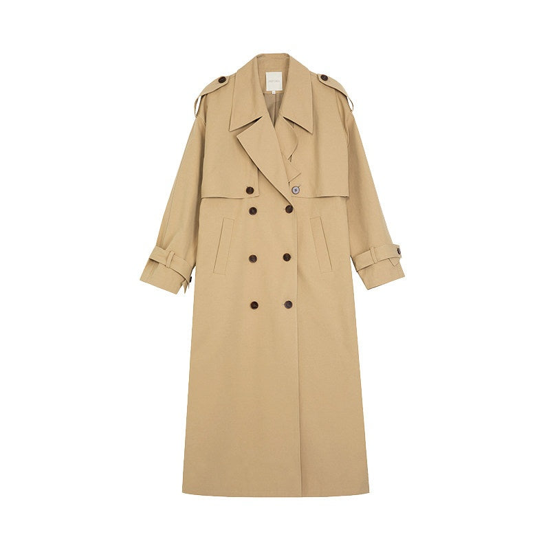 unspoken_Pure_Cotton_Double_Breasted_Long_Straight_Minimal_Women_Khaki_Trench_Coats_MISSTT