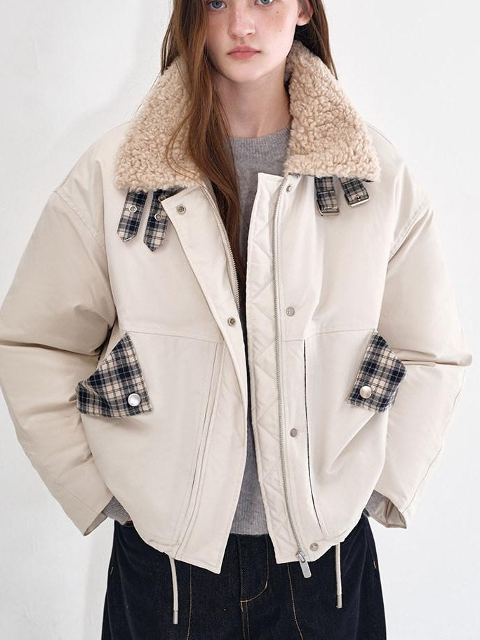 fano Insulated Korean Commuter Loose Fit Zipper Front Women Mint Puffer Jackets